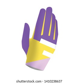 Sport gloves isolated on white background. Gloves design for active sport. Insulated gloves vectorillustration for motocross, cycling and mountain biking. Custom design.