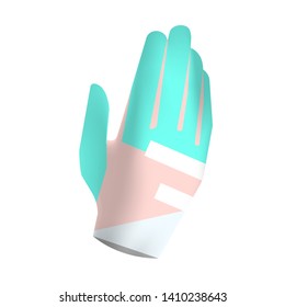 Sport gloves isolated on white background. Gloves design for active sport. Insulated gloves vectorillustration for motocross, cycling and mountain biking. Custom design.