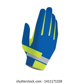 Sport gloves isolated on white background. Gloves design for active sport. Insulated gloves vectorillustration for motocross, cycling and mountain biking. Custom design.