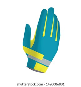 Sport gloves isolated on white background. Gloves design for active sport. Insulated gloves vectorillustration for motocross, cycling and mountain biking. Custom design.