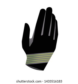 Sport gloves isolated on white background. Gloves design for active sport. Insulated gloves vector illustration for motocross, cycling and mountain biking.