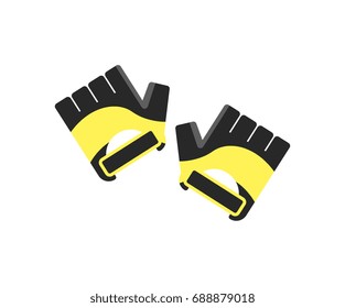 Sport gloves isolated vector icon. Athletic equipment, healthy lifestyle, fitness activity vector illustration.