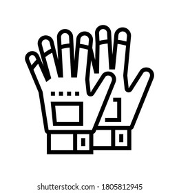 sport gloves line icon vector. sport gloves sign. isolated contour symbol black illustration