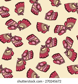 Sport gloves. Seamless texture with gloves.