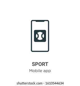 Sport glyph icon vector on white background. Flat vector sport icon symbol sign from modern mobile app collection for mobile concept and web apps design.