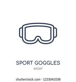 Sport Goggles icon. Sport Goggles linear symbol design from sport collection. Simple outline element vector illustration on white background