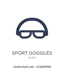 Sport Goggles icon. Trendy flat vector Sport Goggles icon on white background from sport collection, vector illustration can be use for web and mobile, eps10