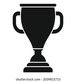 Sport gold cup icon simple vector. Winner trophy. Win award