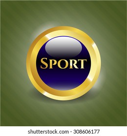 Sport gold shiny emblem