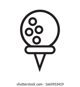 sport golf ball line icon vector illustration design