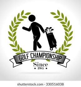Sport golf club graphic design, vector illustration eps10
