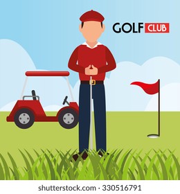 Sport golf club graphic design, vector illustration eps10