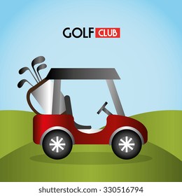 Sport golf club graphic design, vector illustration eps10