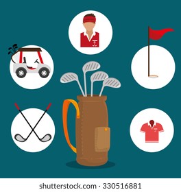 Sport golf club graphic design, vector illustration eps10