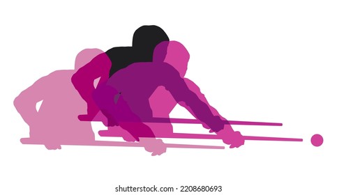 Sport graphic with billiard player.