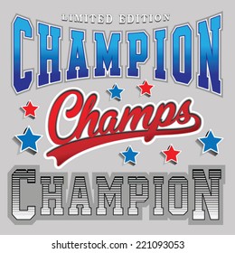 Sport Graphic, Team, Champion, T-shirt Typography, Football, Baseball 