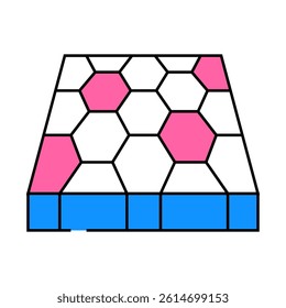 sport ground floor layer line icon vector. sport ground floor layer sign. isolated symbol illustration
