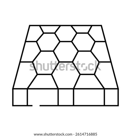 sport ground floor layer line icon vector. sport ground floor layer sign. isolated contour symbol black illustration