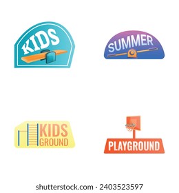 Sport ground icons set cartoon vector. Advertising for new sport ground. Healthy lifestyle concept