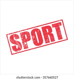Sport, Grunge Stamp, Vector