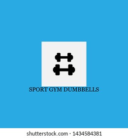 sport gym dumbbells icon sign signifier vector