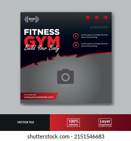 Sport Gym And Fitness Promotion Post Flyer And Social Media Post Template Design