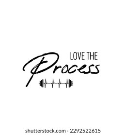 Sport, gym phrases, train hard, you are stronger, hand drawn quotes, vector motivational quotes. Motivational sport quotation. Love the process