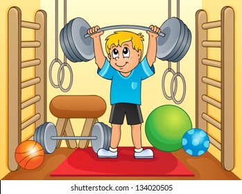 Sport and gym theme 8 - eps10 vector illustration.