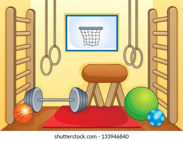 Sport and gym theme image 1 - eps10 vector illustration.