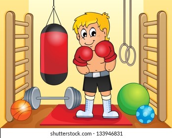 Sport and gym theme image 6 - eps10 vector illustration.