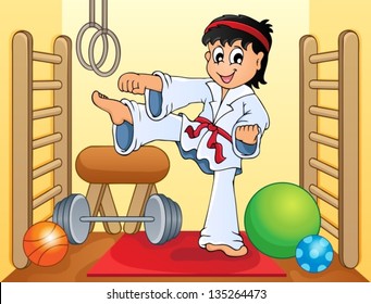 Sport and gym topic image 4 - eps10 vector illustration.