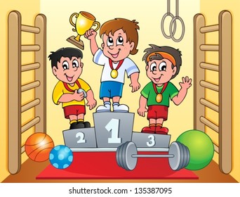 Sport and gym topic image 6 - eps10 vector illustration.