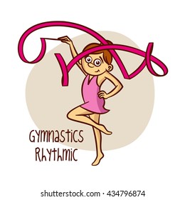 Sport. Gymnastics Rhythmic. Tare. Vector Illustration