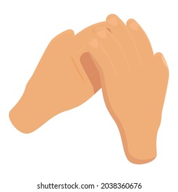 Sport Hand Clap Icon Cartoon Vector. Applause Finger. Show Encourage