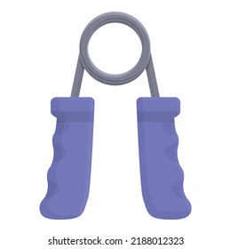 Sport hand grip icon cartoon vector. Arm training. Energy iron