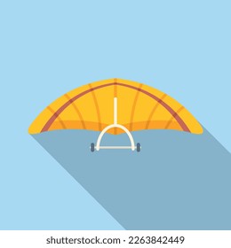 Sport hang glider icon flat vector. Air fly. Leisure pilot