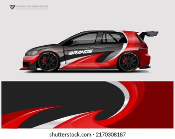 Sport Hatchback livery wrap Design. Printable file eps.