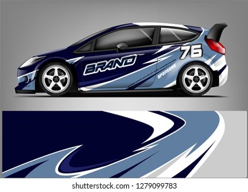 Sport hatchback wrap design. abstract racing background. ready print design. eps format.