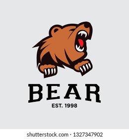 sport head bear logo design inspiration