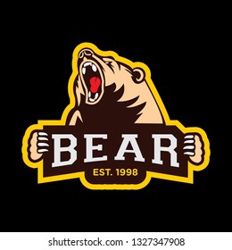 sport head bear logo design inspiration
