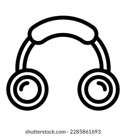 Sport headphones icon outline vector. Computer pc. Cyber app