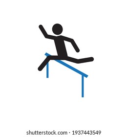 Sport Healthy Lifestyle High Jump Stick Stock Vector (Royalty Free ...