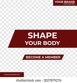 Sport heath feed design social media post template