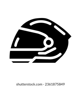 sport helmet vehicle auto glyph icon vector. sport helmet vehicle auto sign. isolated symbol illustration