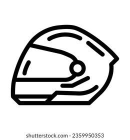 sport helmet vehicle auto line icon vector. sport helmet vehicle auto sign. isolated contour symbol black illustration