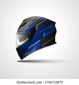 Sport helmet wrap decal and vinyl sticker design.