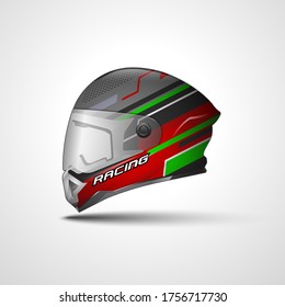 Sport helmet wrap decal and vinyl sticker design.