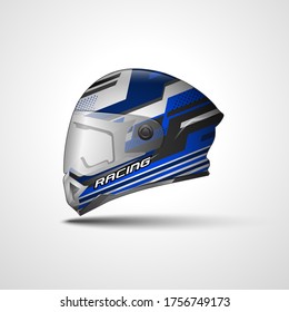 Sport helmet wrap decal and vinyl sticker design.