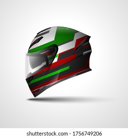 Sport helmet wrap decal and vinyl sticker design.