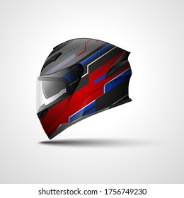 Sport helmet wrap decal and vinyl sticker design.